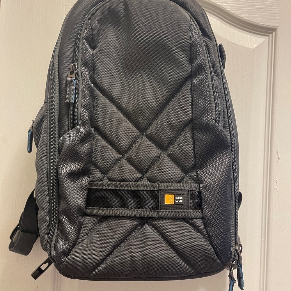 Case Logic Backpack for DSLR Camera and iPad, Gray, Open Box